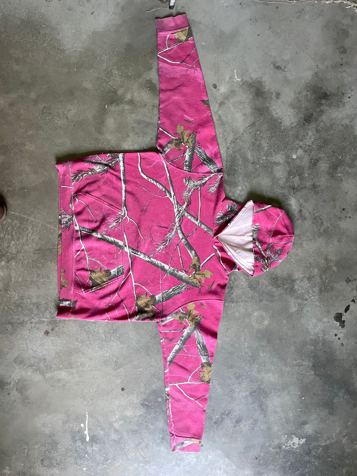 VINTAGE HOODIE REALTREE ROSADO-M