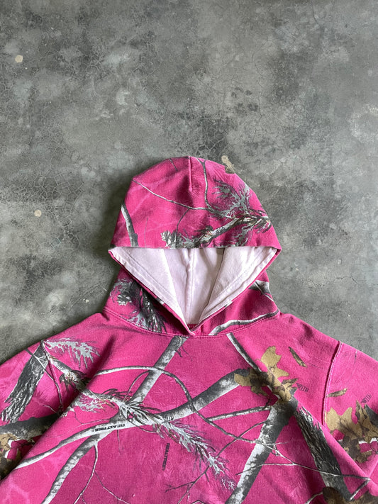 VINTAGE HOODIE REALTREE ROSADO-M