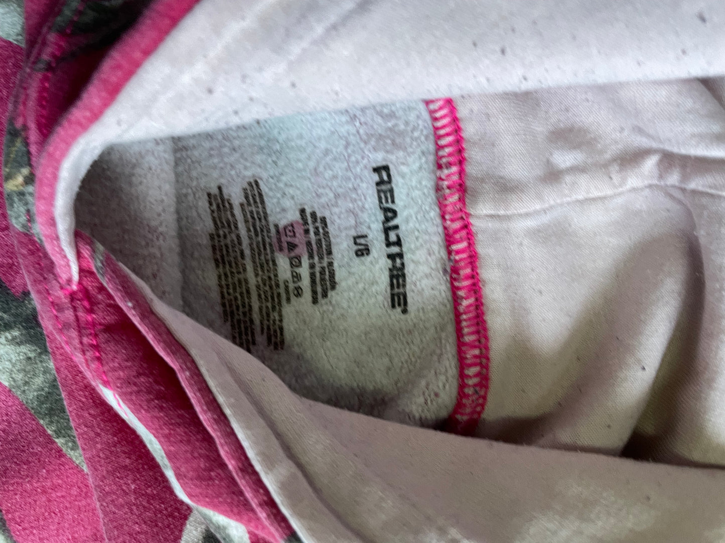 VINTAGE HOODIE REALTREE ROSADO-M