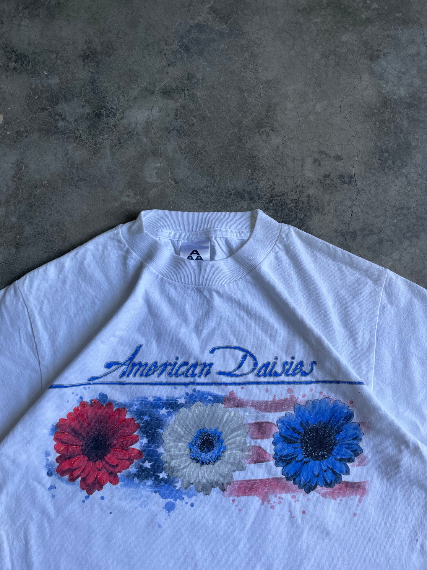 VINTAGE POLERA AMERICAN DAISIES-M