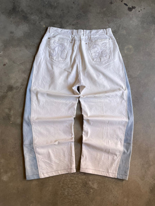 VINTAGE JEAN BLACO Y CELESTE-