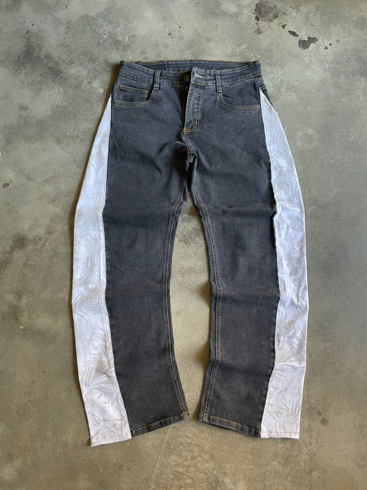 VINTAGE JEAN NEGRO CON BLANCO-