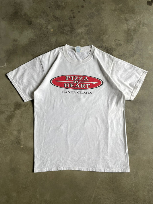 VINTAGE POLERA SANTA CLARA "PIZZA MY HEART"-M
