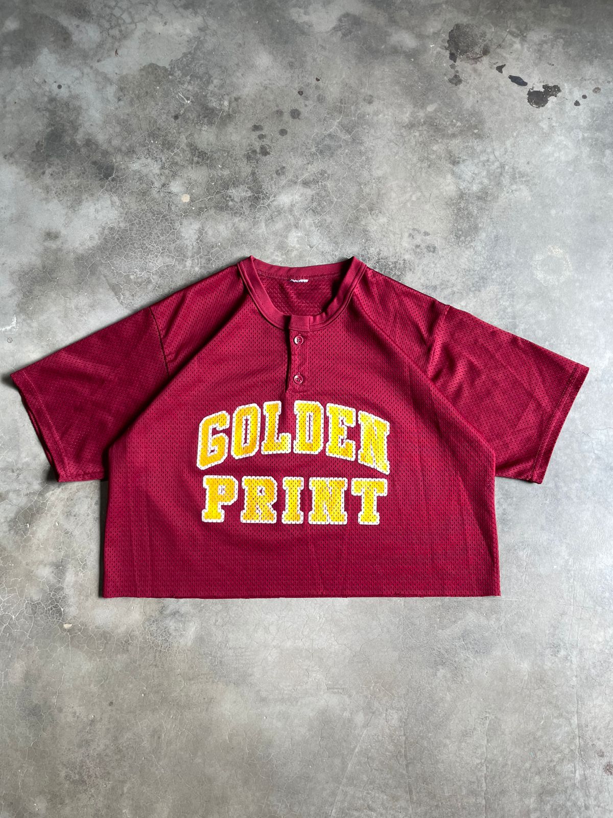 VINTAGE POLERA GOLDEN PRINT-M