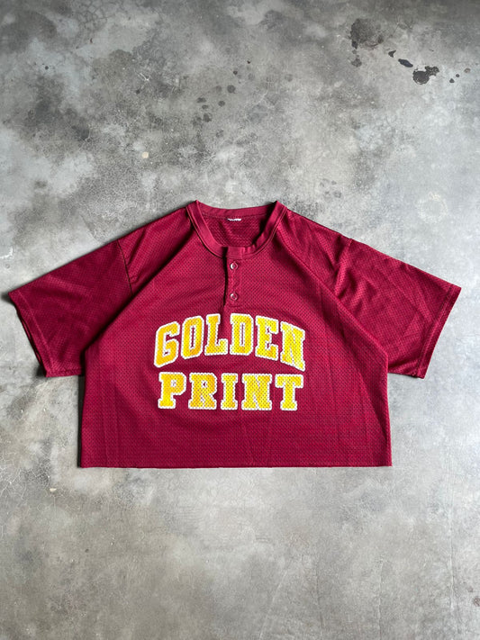 VINTAGE POLERA GOLDEN PRINT-M