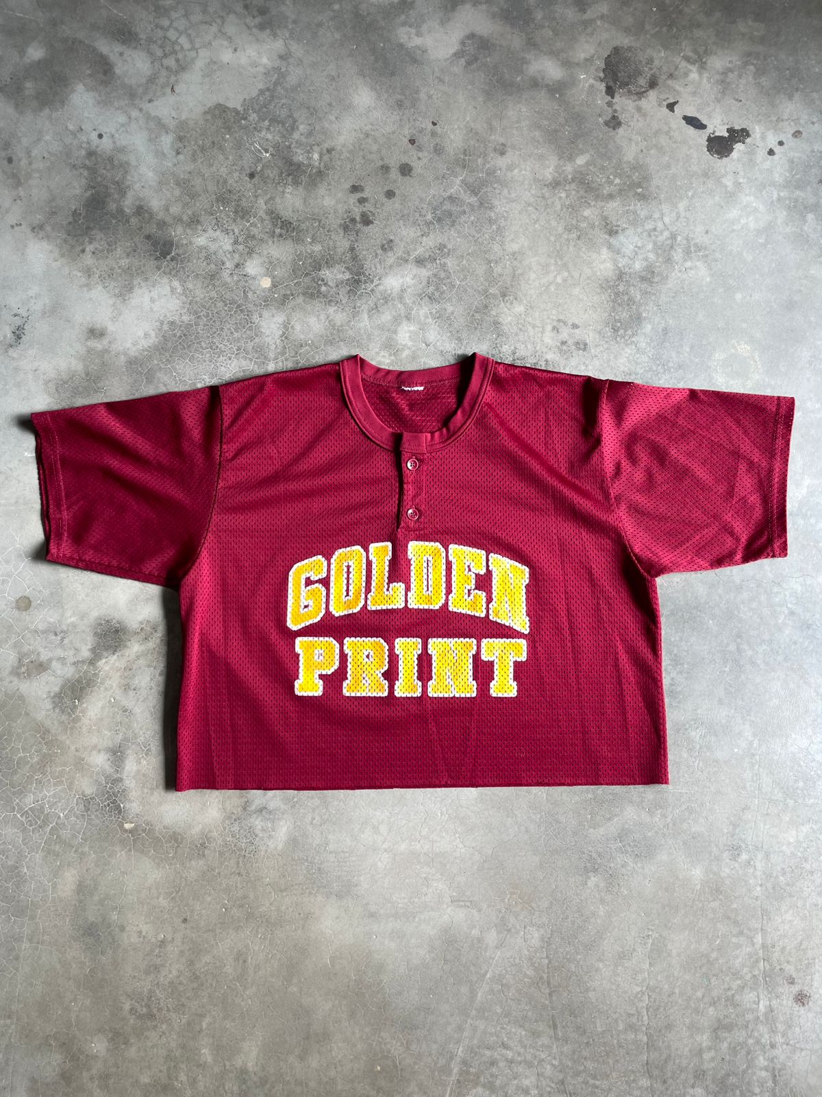 VINTAGE POLERA GOLDEN PRINT-M