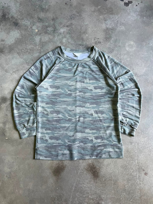 VINTAGE POLERA MANGA LARGA CAMUFLADA -M