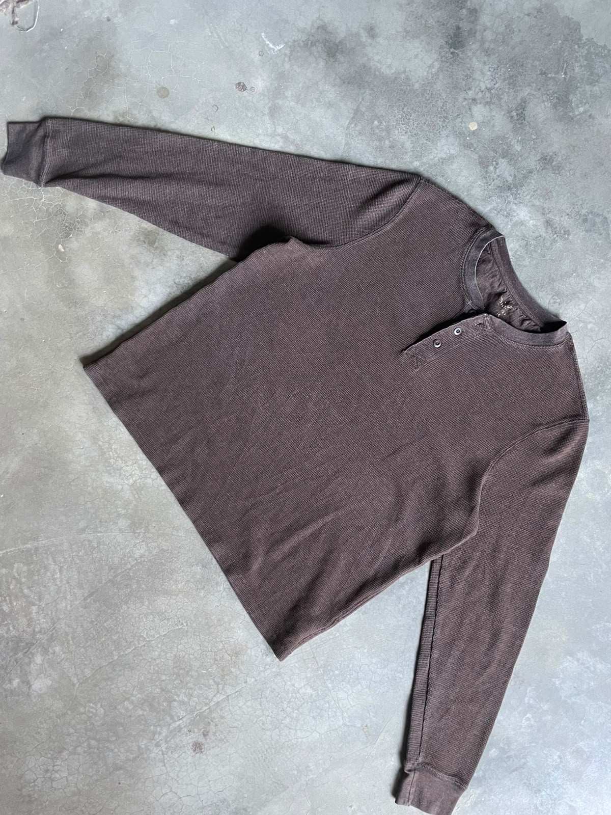 VINTAGE HENLEY BOXY FIT CAFE-L