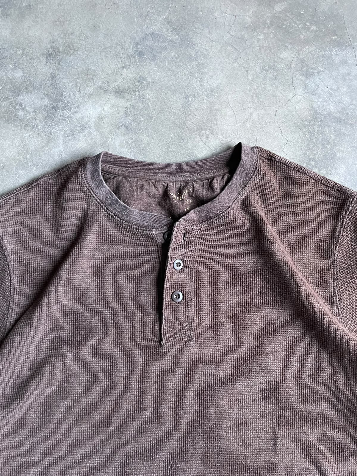 VINTAGE HENLEY BOXY FIT CAFE-L