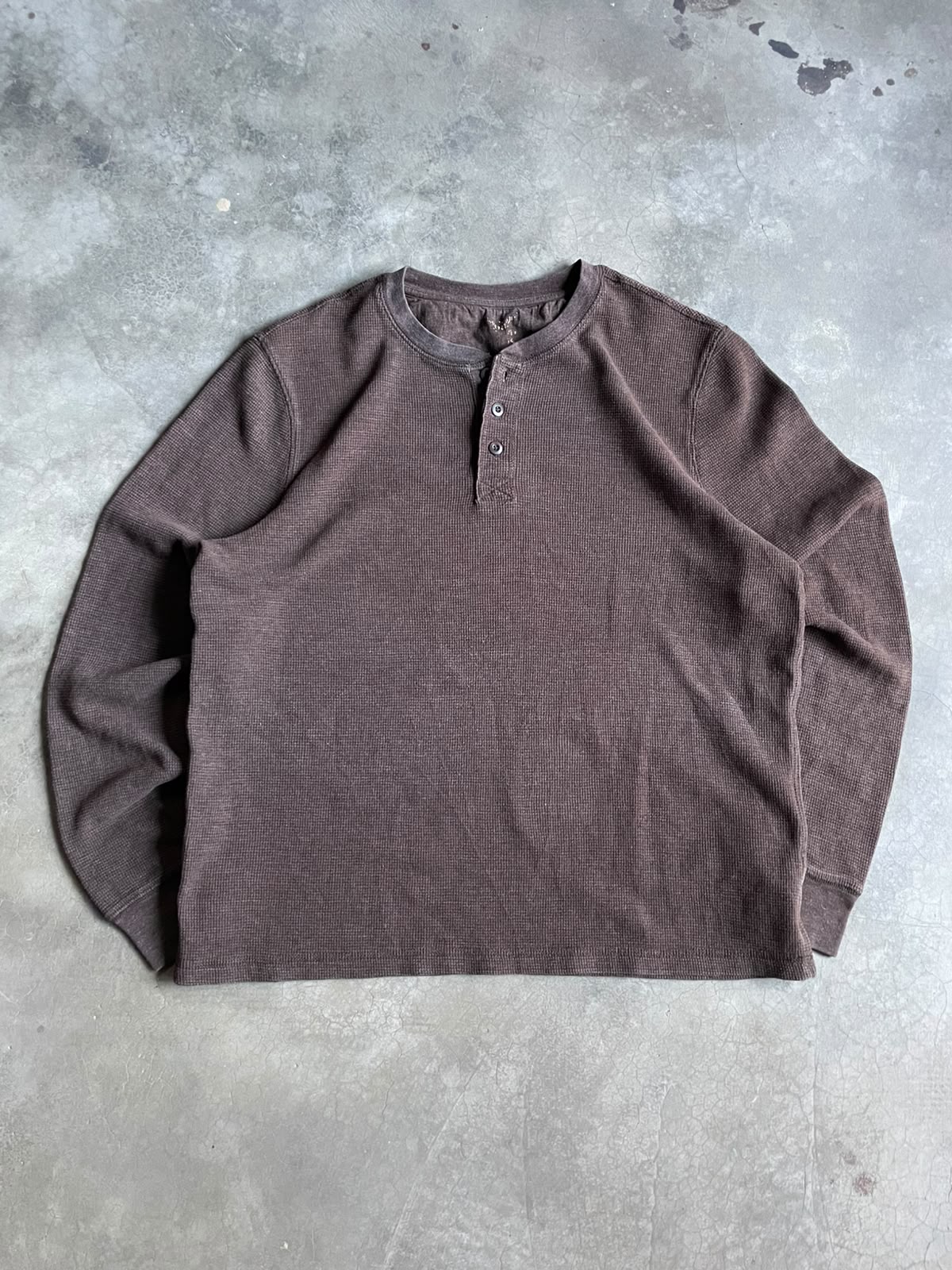 VINTAGE HENLEY BOXY FIT CAFE-L