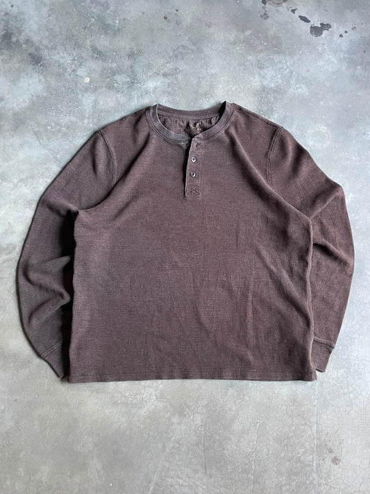 VINTAGE HENLEY BOXY FIT CAFE-L