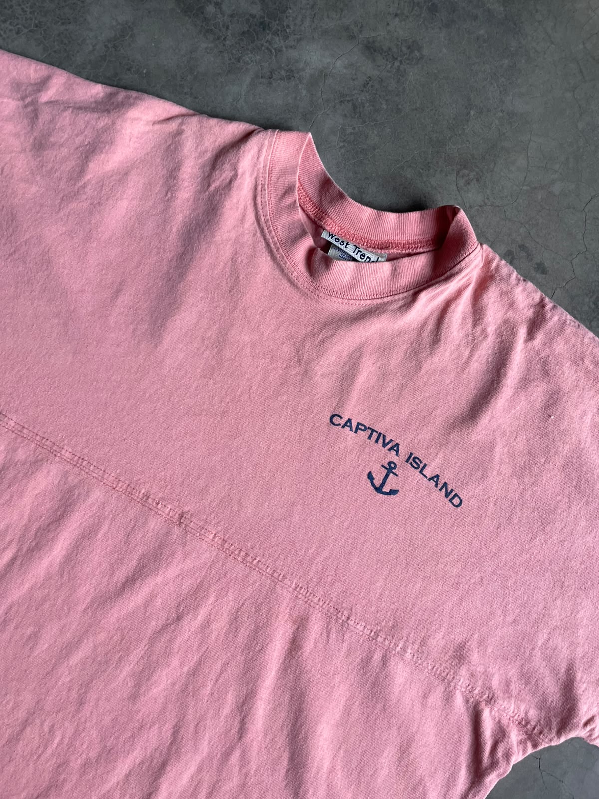 VINTAGE POLERA MNAGA LARGA CAPITIVA ISLAND-M