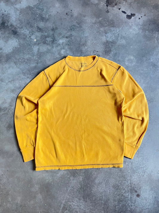 VINTAGE POLERA MNAGA LARGA AMARILLA-M