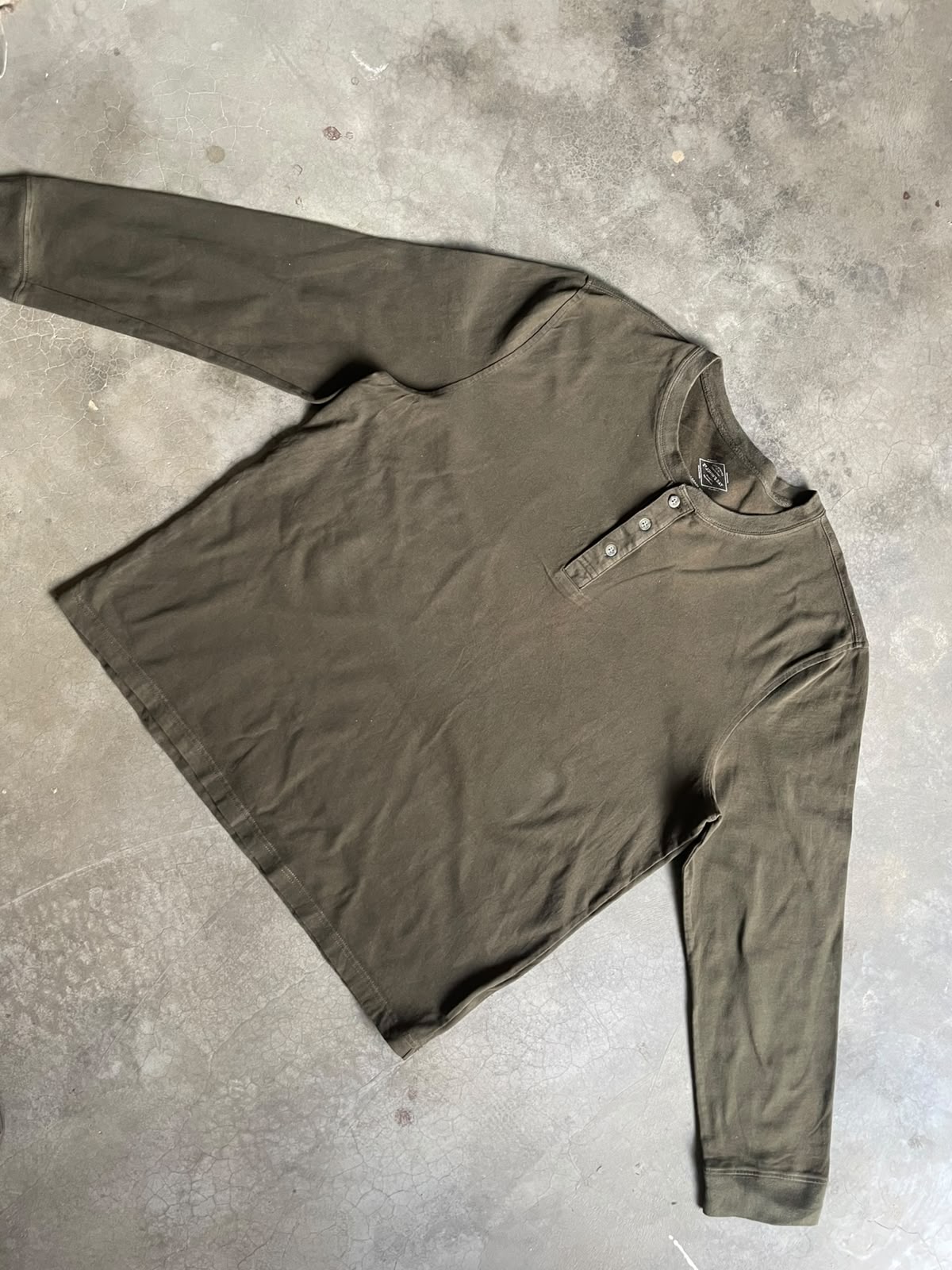 VINTAGE HENLEY VERDE OSCURO-XL