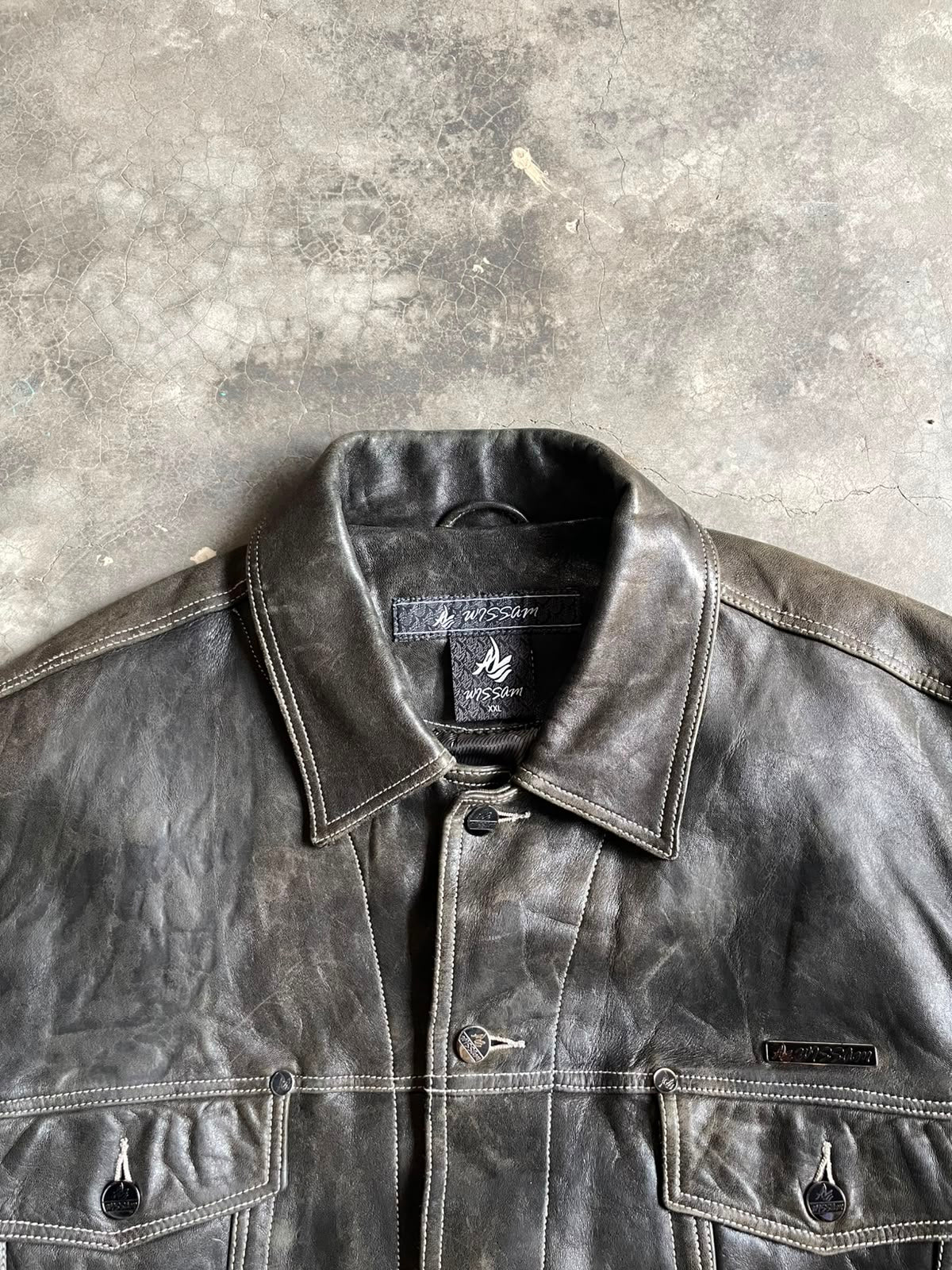 VINTAGE CHAQUETA CUERO WISSAM-XXL