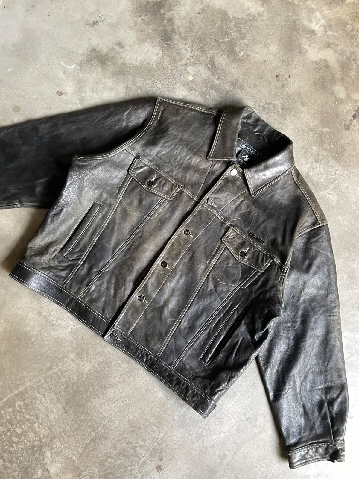 VINTAGE CHAQUETA CUERO WISSAM-XXL