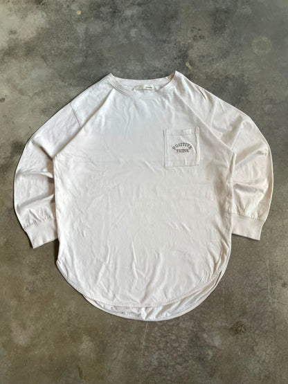 VINTAGE MANGA LARGA POSITIVE THINK-L