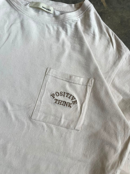 VINTAGE MANGA LARGA POSITIVE THINK-L